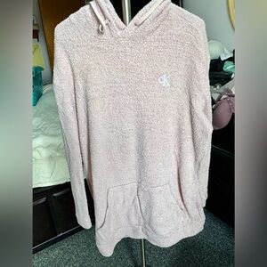 Calvin Klein Women's Light Pink Textured Hoodie